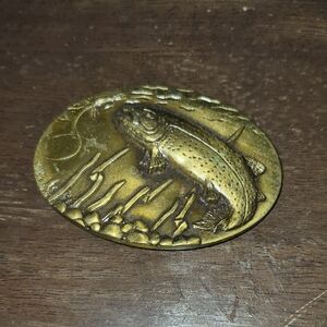 Fred Boyer Limited Edition 39-1000 Solid Bronze Fish Belt Buckle